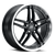 Mach MP.57 Wheels Rims 18x8 5x114.3 5x120 Gloss Black w/ Machined Lip And Chrome Rivets 42mm | MP57-1880L42FGBML