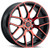 Mach MP.74 Wheels Rims 20x8.5 5x114.3 5x120 Gloss Black w/ Red Face 35mm | MP74-2085L35FGBRF