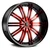 2Crave No.11 Wheels Rims 24x10 6x139.7 Gloss Black w/ Red Face 15mm | N11-2410XX15MRF