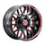 Xtreme NX-12 Wheels Rims 22x12 Blank Custom Drilled Midnight Black w/ Red Milling And Undercut Lip -44mm | NX12-2212ZS-44PBRXG