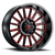 Xtreme NX-28 Wheels Rims 22x12 Blank Custom Drilled Midnight Black w/ Red Milling -44mm | NX28-2212ZS-44PBRX