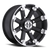 Vision Lockout 393 Atv Utv Wheel 14x8 4x115 Matte Black With Machined Lip -10mm | 393-148115MBML4