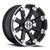 Vision Lockout 393 Atv Utv Wheel 14x8 4x101.6 Matte Black With Machined Lip -10mm | 393-14844MBML4