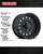 Raceline 887B Rock Crusher Wheels Rims 15x10 5x114.3 Satin Black -47mm | 887B-50012