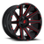 Fuel D643 Contra Wheel 24x12 5x127 & 5x139.7 Gloss Black Milled With Red Tint -44mm - MINIMUM PURCHASE OF 4 WHEELS | D64324205747