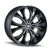 Mazzi Hustler Wheels Rims 22x9.5 5x115 5x120 Gloss Black Machined 18mm | 342-22918B