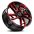 Revolution Racing Rr22 Wheel 20x8 5x105 & 5x114.3 Black w/ Red Machined Face 40mm | RR22-20850514+40BR