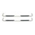 Westin E-Series 3 Round Nerf Step Bars. Dual Step Pad. Polished Stainless Steel. Mount Kit Included. For Super Cab. | BCTC 23-1430