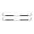 Westin E-Series 3 Round Nerf Step Bars. Dual Step Pad. Polished Stainless Steel. Mount Kit Included. For Quad Cab. | BCTC 23-2790