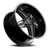 DOORBUSTER PRICING! - Ravetti M6 Wheel 22x9 5x120 Black With Milled Pinstripe 40mm - FREE T-SHIRT INCLUDED! | RAV-M6-22966B
