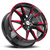 DOORBUSTER PRICING! - Shift H29 Blade Wheel 18x8 5x120 Gloss Black w/ Candy Red 35mm - FREE T-SHIRT INCLUDED! | H29852035GBMR