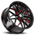 DOORBUSTER PRICING! - Shift H33 Spring Wheel 18x8 5x112 Gloss Black w/ Candy Red Milling 35mm - FREE T-SHIRT INCLUDED! | H33851235GBMLR