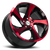 DOORBUSTER PRICING! - Shift H22 Strut Wheel 17x8 5x114.3 Gloss Black w/ Candy Red Face 35mm - FREE T-SHIRT INCLUDED! | H22751435GBR