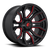 Fuel D712 Rage Wheel 20x10 8x170 Gloss Black Milled With Red Tint -18mm | D71220001747