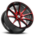DOORBUSTER PRICING! - Shift H34 Gear Wheel 18x9 5x100 & 5x114.3 Gloss Black w/ Candy Red 30mm - FREE T-SHIRT INCLUDED! | H34850030GBMR