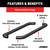 Aries® Black  Aries 3 in. Round Side Bars | 203031 | Free Shipping!