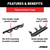 Aries® Black  AeroTread Running Boards w/Mounting Brackets | 2061010 | Free Shipping!