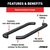 Aries® Black  Aries 3 in. Round Side Bars | 35701 | Free Shipping!