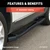 Aries® Black  Aries 3 in. Round Side Bars | 35701 | Free Shipping!