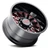 Cali Off-Road Summit Wheels Rims 20x10 5x127 Gloss Black Milled W/ Prism Red Tint -25mm | 9110-2173BTR