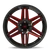 Vision Razor 363 Wheel 22x12 5x127 Gloss Black Milled Spoke With Red Tint -51mm | 363-22273GBMR-51