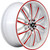 White Diamond® W3108L Wheels Rims 17x7.5 5x100 5x4.5 (5x114.3) White Red 35 | 310817751010011435WPR