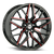DOORBUSTER PRICING! - Shift H33 Spring Wheel 22x9 5x114.3 Gloss Black w/ Candy Red Milling 35mm - FREE T-SHIRT INCLUDED! | H33251435GBMLR