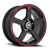 Motegi Mr116 Fs5 Wheel 17x7 4x100 & 4x114.3 Matte Black w/ Red Racing Stripe 40mm | MR11677098740