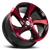 DOORBUSTER PRICING! - Shift H22 Strut Wheel 18x8.5 5x100 Gloss Black w/ Candy Red Face 35mm - FREE T-SHIRT INCLUDED! | H22850035GBR