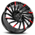 DOORBUSTER PRICING! - Xcess X02 X02 Wheel 22x9 5x115 Gloss Black Machined w/ Red Tips 15mm - FREE T-SHIRT INCLUDED! | X02251515GBMRT