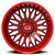 Vision Riot 402 Wheel 24x12 8x180 Red Tint Milled Spokes -51mm - MINIMUM PURCHASE OF 4 WHEELS | 402-24287RTMS-51