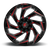 Fuel D755 Reaction Wheel 20x9 8x180 Gloss Black Milled With Red Tint 20mm - FREE T-SHIRT INCLUDED! | D75520901857