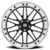 Us Mags U138 Santa Cruz Wheel 22x9 5x127 Gloss Black With Diamond Cut Lip 15mm - FREE T-SHIRT INCLUDED! | U13822907355