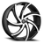 DOORBUSTER PRICING! - Massiv 920 Wheel 24x9 5x115 & 5x127 Black With Chrome Insert 15mm - FREE T-SHIRT INCLUDED! | MAS920-24918BC