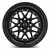 Vors Vr7 Wheels Rims 15x9 4x100 4x114.3 Black W/ Gold Rivets 0mm | VR0715908H0BK