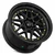 Vors Vr7 Wheels Rims 16x8 4x108 Black W/ Gold Rivets 20mm | VR0716808H20BK-408