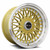Vors Vr3 Wheels Rims 16x8 4x100 4x114.3 Gold W/ Machined Lip & Gold Rivets 20mm | VR0316808H20GD