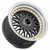 Vors Vr3 Wheels Rims 15x8 4x100 4x114.3 Gunmetal W/ Machine Lip & Gold Rivets 20mm | VR0315808H20GM