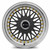 Vors Vr3 Wheels Rims 16x8 4x100 4x114.3 Gunmetal W/ Machine Lip & Gold Rivets 20mm | VR0316808H20GM