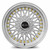 Vors Vr3 Wheels Rims 15x8 4x100 4x114.3 Silver W/ Machined Lip & Gold Rivets 20mm | VR0315808H20S