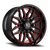 K2 Rage K16 Wheel 20x9 5x127 & 5x139.7 Black w/ Red Milling 0mm | K16209555127+00RML