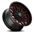 K2 Rage K16 Wheel 20x9 5x127 & 5x139.7 Black w/ Red Milling 0mm | K16209555127+00RML