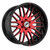 Xf Off-Road® Xf-240 Wheels Rims 20x10 5x127 (5x5) 5x5.5 (5x139.7) Gloss Black Red Milled -12  | XF-240201051271397-12GBMLR