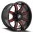 DOORBUSTER PRICING! - Xf Off-Road Xf-215 Wheel 20x10 5x139.7 & 5x150 Gloss Black & Red Milled -24mm | XF-215201051397150-24GBMLR