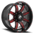 DOORBUSTER PRICING! - Xf Off-Road Xf-215 Wheel 20x12 6x135 & 6x139.7 Gloss Black & Red Milled -44mm | XF-215201261351397-44GBMLR