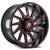 Xf Off-Road® Xf-216 Wheels Rims 20x10 5x127 (5x5) 5x5.5 (5x139.7) Gloss Black Red Milled -12  | XF-216201051271397-12GBMLR