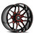 Xf Off-Road® Xf-222 Wheels Rims 20x10 8x6.5 (8x165.1) 8x170 Gloss Black Red Milled -24  | XF-222201081651170-24GBMLR