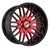 Xf Off-Road® Xf-240 Wheels Rims 20x9 6x135 6x5.5 (6x139.7) Gloss Black Red Milled 12 | XF-240209061351397+12GBMLR