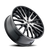 Kraze Kr185 Double Down Wheels Rims 17x8 5x108 5x114.3 Gloss Black Machined 38mm | KR185-7814BM38