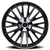 Kraze Kr185 Double Down Wheels Rims 17x8 5x108 5x114.3 Gloss Black Machined 38mm | KR185-7814BM38